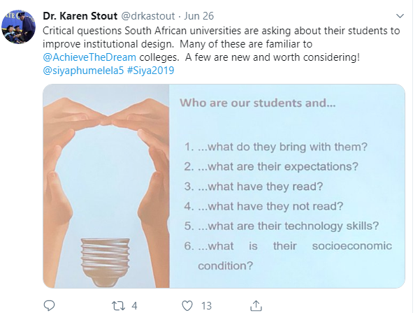 DR. Karen Stout Tweet